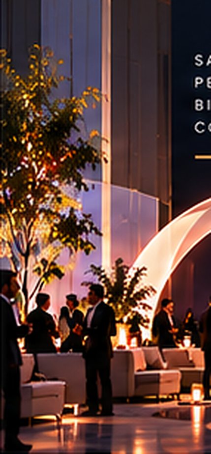 Gathering beneath an architectural arc